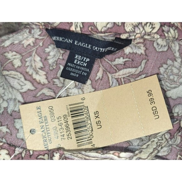 NWT American Eagle Outfitters Peasant Boho Top - Size XS - Picture 6 of 8